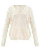 Co - V-neck Cashmere Sweater - Womens - Ivory