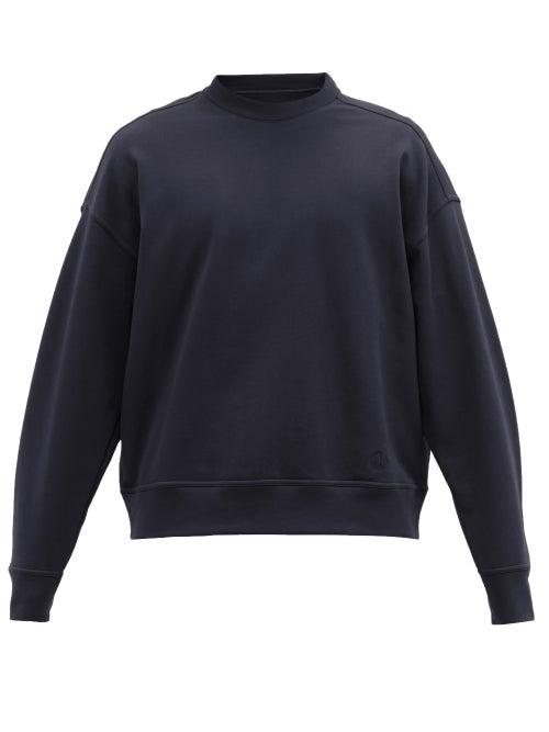 Matchesfashion.com Jil Sander - Dropped-shoulder Cotton-terry Sweatshirt - Mens - Navy