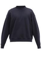 Matchesfashion.com Jil Sander - Dropped-shoulder Cotton-terry Sweatshirt - Mens - Navy