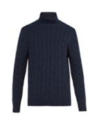 Thom Sweeney Cashmere Cable-knit Roll-neck Sweater