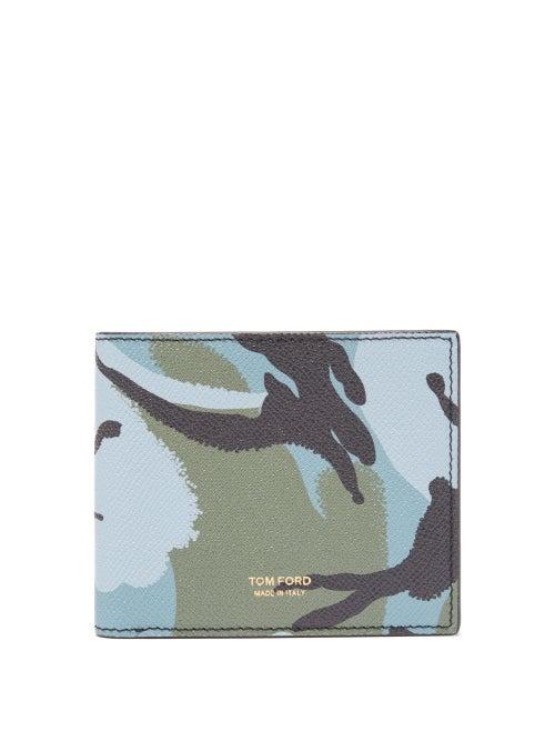 Tom Ford - T Line Camouflage-print Leather Bi-fold Wallet - Mens - Multi