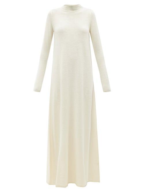Co - Natural World High-neck Wool Dress - Womens - Ivory