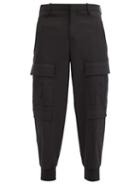 Matchesfashion.com Neil Barrett - Cargo-pocket Cuffed Stretch-gabardine Trousers - Mens - Black