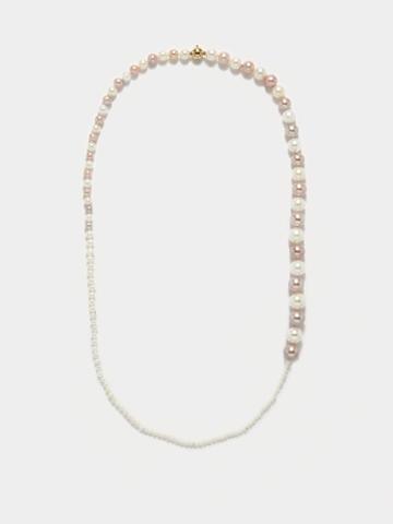 Sophie Bille Brahe X Caro Editions - Peggy Perle Candy Pearl & 14kt Gold Necklace - Womens - Pink White