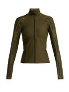 Matchesfashion.com Paco Rabanne - Logo Ribbon Zipped Jacket - Womens - Khaki