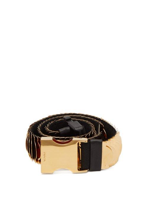 Matchesfashion.com Prada - Gold Tone Metal Chain Belt - Womens - Black
