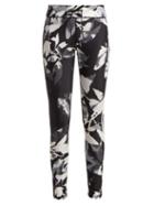 Matchesfashion.com The Upside - Floral Print High Rise Performance Leggings - Womens - Black White