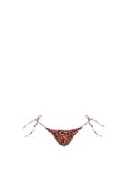 Matchesfashion.com Reina Olga - Love Triangle Side Tie Bikini Briefs - Womens - Pink Multi