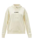 Matchesfashion.com Jil Sander - Logo-print Cotton-jersey Hooded Sweatshirt - Womens - Ivory