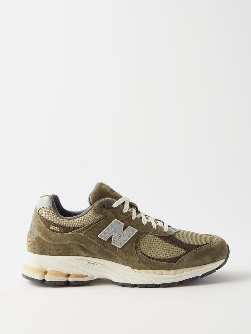 New Balance - 2002r Suede And Mesh Trainers - Mens - Khaki