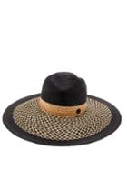 Matchesfashion.com Maison Michel - Pina Woven Straw Hat - Womens - Navy