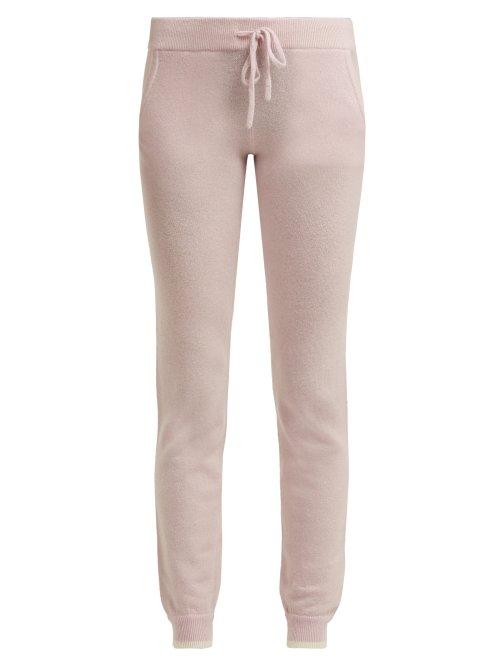 Matchesfashion.com Pepper & Mayne - Cashmere Track Pants - Womens - Light Pink
