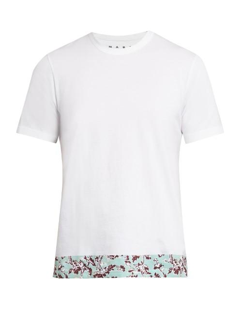 Marni Floral Printed Hemline T-shirt