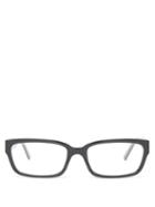 Matchesfashion.com Balenciaga - Bb Logo Rectangular Acetate Glasses - Mens - Black