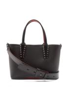 Christian Louboutin - Cabata Mini Spike-embellished Leather Tote Bag - Womens - Black