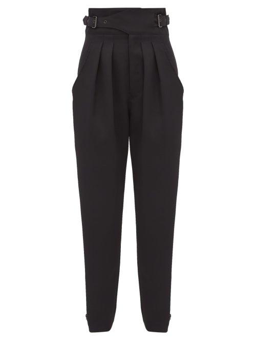 Matchesfashion.com Isabel Marant - Yurnelia Buckled Wool Trousers - Womens - Black