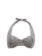 Matchesfashion.com Solid & Striped - The Lana Gingham Seersucker Bikini Top - Womens - Black White