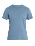 Matchesfashion.com Satisfy - Logo Print Cotton Jersey T Shirt - Mens - Blue