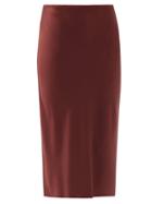 Matchesfashion.com Joseph - Isaak Silk-satin Slip Skirt - Womens - Burgundy