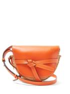 Matchesfashion.com Loewe - Gate Small Leather And Raffia Cross Body Bag - Womens - Orange Multi