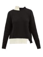 Matchesfashion.com Marni - Asymmetric Virgin Wool-blend Sweater - Womens - Black Multi