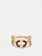 Viltier - Magnetic Enchaine Diamond & 18kt Gold Ring - Womens - Brown Gold