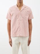 Orlebar Brown - Marne Bandana-print Corduroy Shirt - Mens - Red Multi