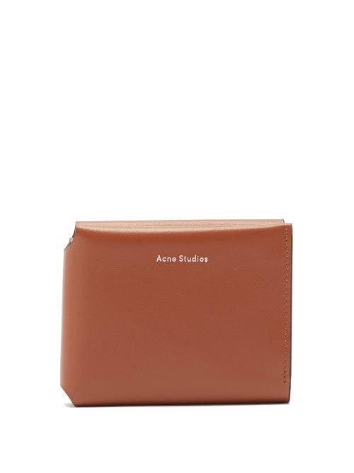 Matchesfashion.com Acne Studios - Logo-debossed Tri-fold Leather Wallet - Womens - Brown
