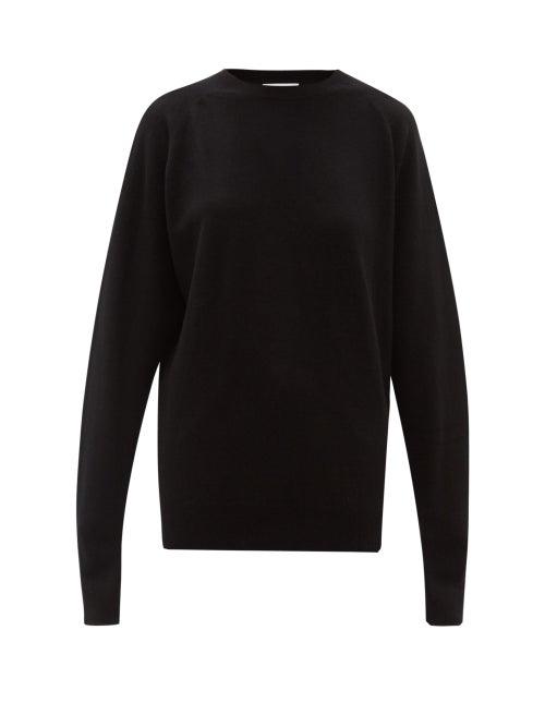 Matchesfashion.com Raey - Raglan Sleeve Boyfriend Cashmere Sweater - Womens - Black