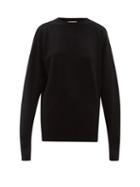 Matchesfashion.com Raey - Raglan Sleeve Boyfriend Cashmere Sweater - Womens - Black