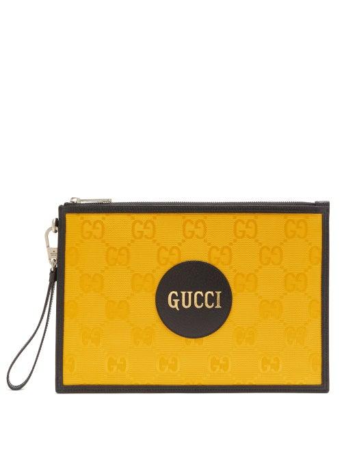 Matchesfashion.com Gucci - Off The Grid Gg-jacquard Canvas Pouch - Mens - Yellow