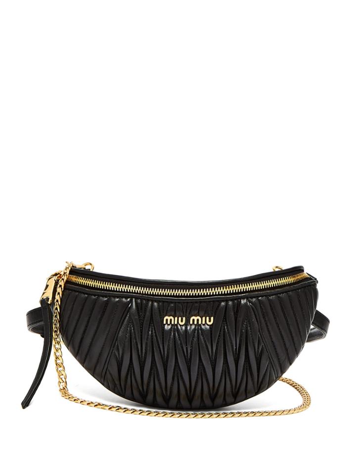 Miu Miu Ruched Leather Belt Bag