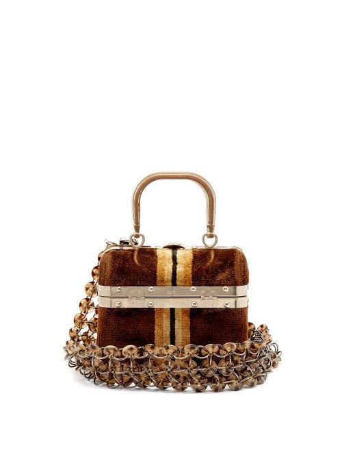 Matchesfashion.com Stefan Cooke - Vintage Button Chainmail Box Bag - Womens - Brown Multi