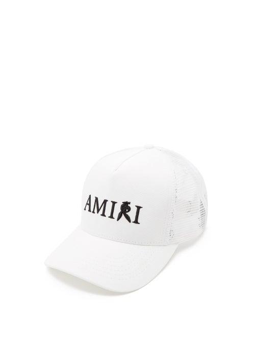 Amiri - X Playboy Embroidered Cotton-canvas Trucker Cap - Mens - White