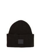 Acne Studios Pansy S Face Ribbed-knit Beanie