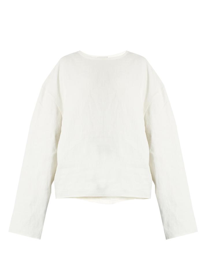 Lemaire Drop-shoulder Linen-blend Top