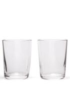 Unisex Homeware Richard Brendon - Set Of Two Crystal Shot Glasses - Clear