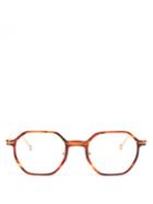Matsuda - Round Acetate & Titanium Glasses - Mens - Light Brown