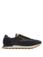 Matchesfashion.com Maison Margiela - Suede And Leather Trim Satin Trainers - Mens - Black Multi