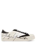 Matchesfashion.com Y-3 - Yohji Star Leather And Suede Trainers - Mens - White Black