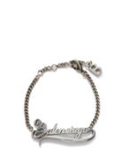 Balenciaga - Typo Valentine Logo Bracelet - Womens - Silver