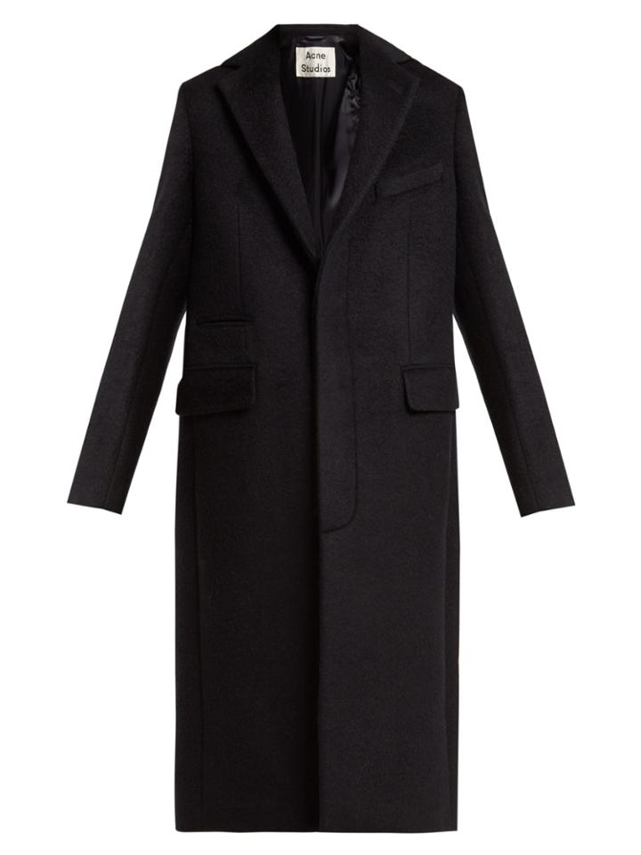 Acne Studios Single-breasted Mohair-blend Coat