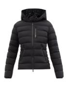 Ladies Rtw Moncler - Herbe Quilted-down Hooded Jacket - Womens - Black