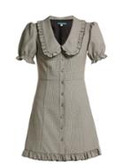 Matchesfashion.com Alexachung - Puritan Collar Babydoll Dress - Womens - Black White
