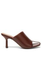 Matchesfashion.com Neous - Jumel Open-toe Leather Mules - Womens - Dark Brown