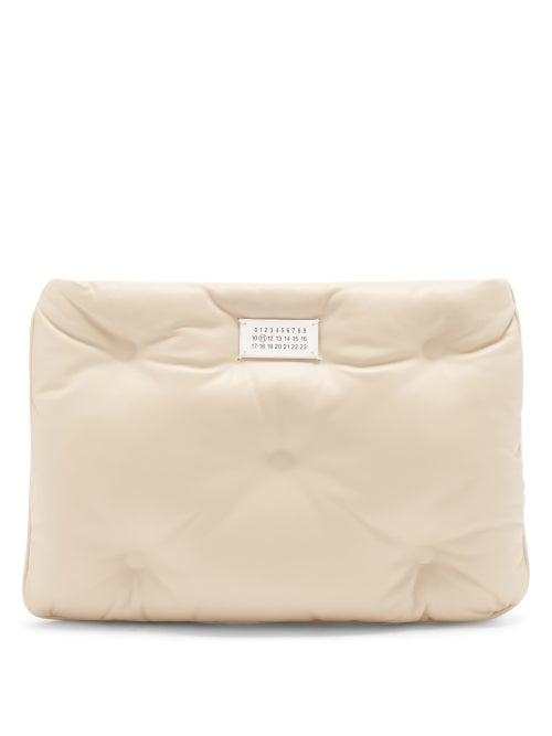 Maison Margiela - Glam Slam Quilted Leather Pouch - Womens - Cream