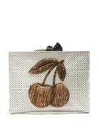 Sanayi 313 Ciliegia Embroidered Polka-dot Clutch Bag