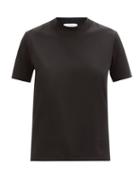 The Row - Dabi High-neck Cotton-jersey T-shirt - Womens - Black