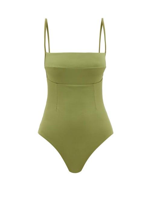 Matchesfashion.com Haight - Paula Square-neck Swimsuit - Womens - Green
