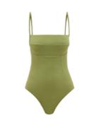Matchesfashion.com Haight - Paula Square-neck Swimsuit - Womens - Green